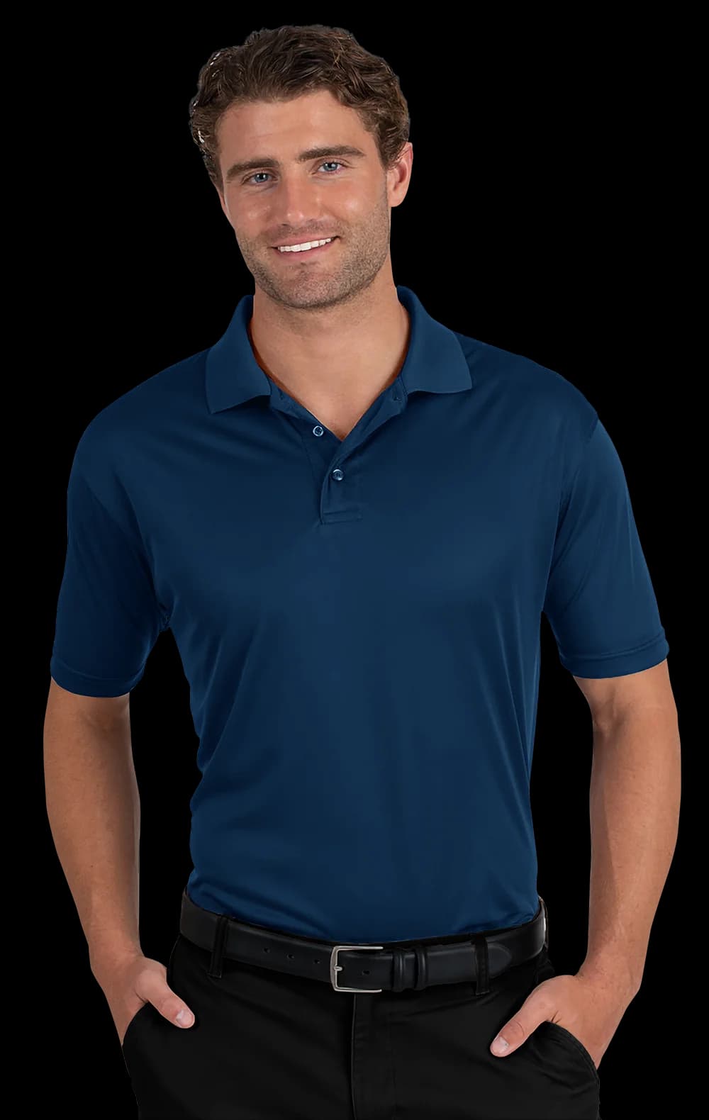 Blue Generation Men's Titan Value Wicking Short-Sleeve Polo